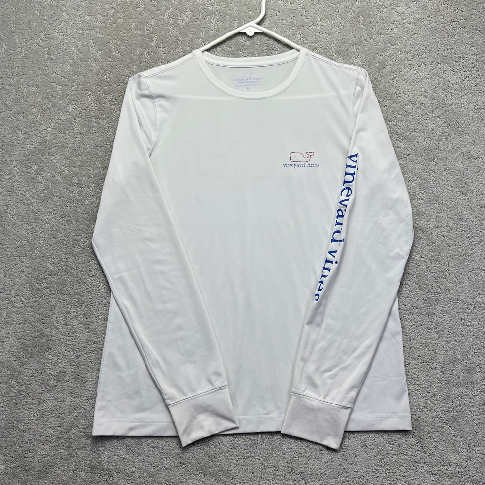 Vineyard Vines Performance Shirt Mens Medium White Whale Long Sleeve Activewear